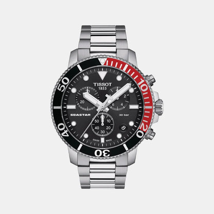 Tissot Seastar 1000 Men Quartz Black Dial Chronograph Stainless Steel Watch T1204171105101