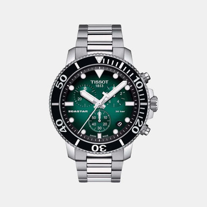 Tissot Seastar 1000 Men Quartz Green-Black Dial Chronograph Stainless Steel Watch T1204171109101