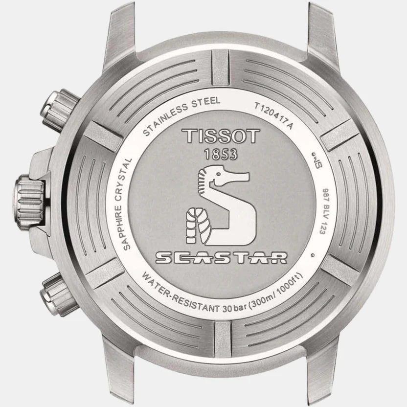 Tissot Seastar 1000 Men Quartz Green-Black Dial Chronograph Stainless Steel Watch T1204171109101