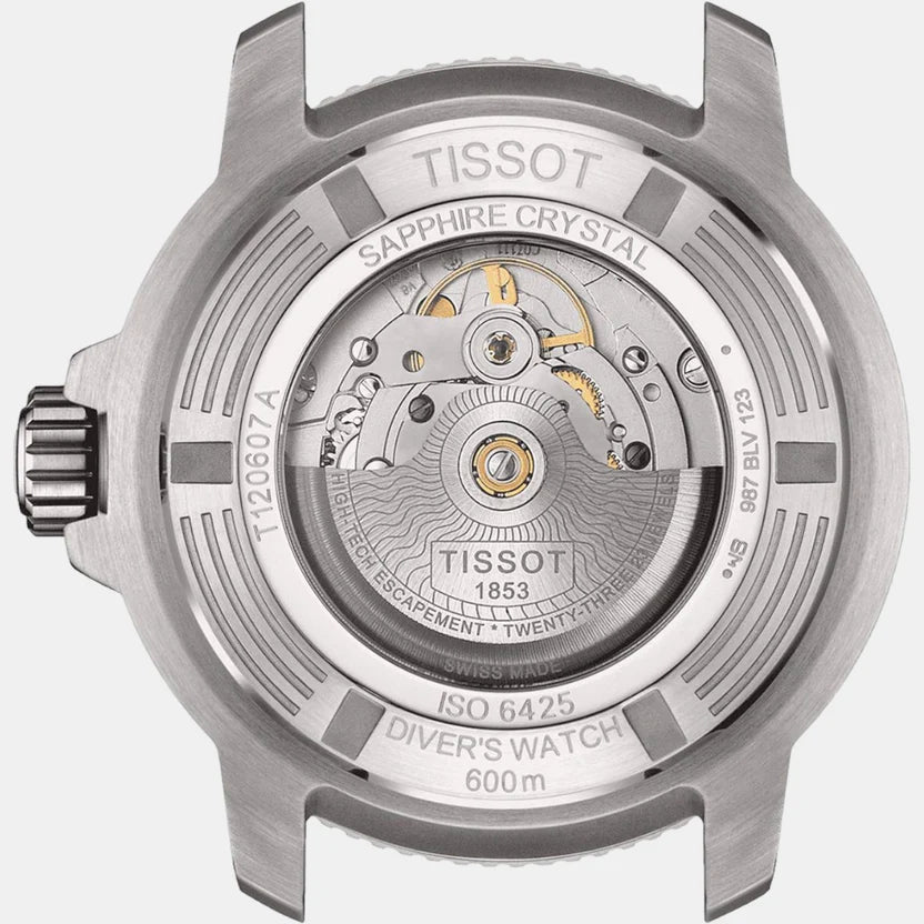 Tissot Seastar 2000 Men Automatic Graded Grey-Black Dial Analog Rubber Watch T1206071744101