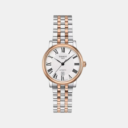 Tissot Carson Premium Women Automatic Silver Dial Analog Stainless Steel Watch T1222072203300