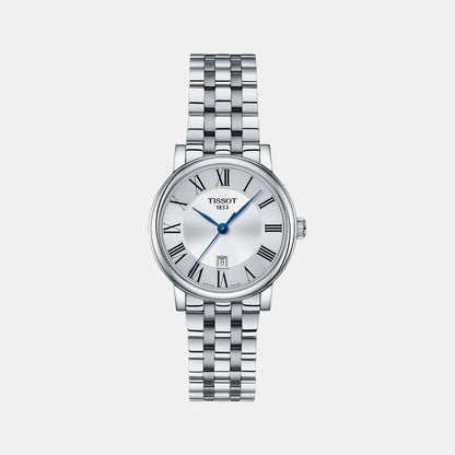 Tissot Carson Women Quartz Silver Dial Analog Stainless Steel Watch T1222101103300