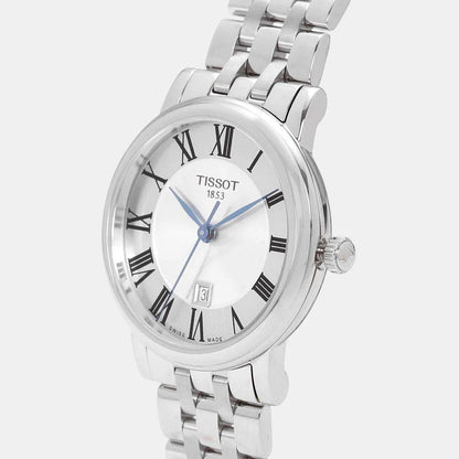 Tissot Carson Women Quartz Silver Dial Analog Stainless Steel Watch T1222101103300