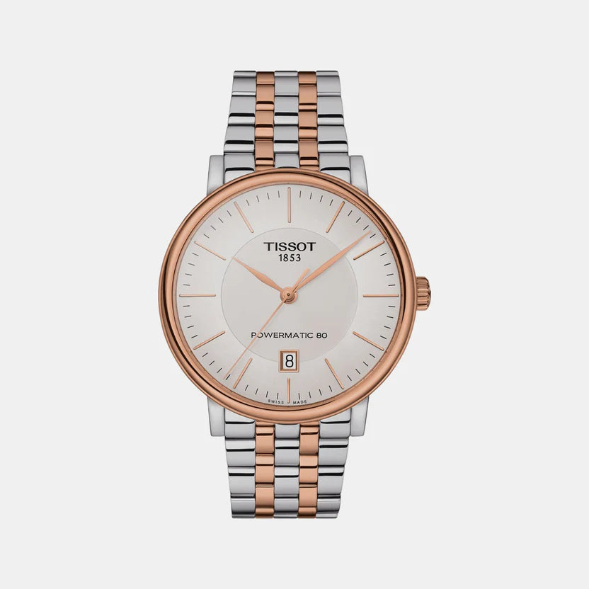 Tissot Carson Men Automatic Silver Dial Analog Stainless Steel Watch T1224072203101