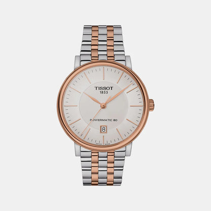 Tissot Carson Men Automatic Silver Dial Analog Stainless Steel Watch T1224072203101