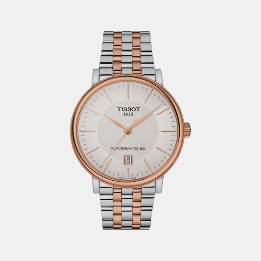 Tissot Carson Men Automatic Silver Dial Analog Stainless Steel Watch T1224072203101