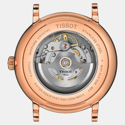 Tissot Carson Men Automatic Silver Dial Analog Leather Watch T1224073603100