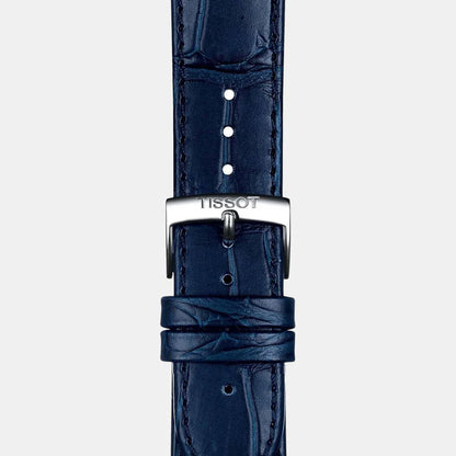 Tissot Carson Men Quartz Blue Dial Analog Leather Watch T1224101604300