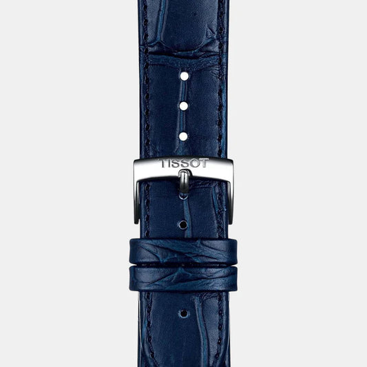 Tissot Carson Men Quartz Blue Dial Analog Leather Watch T1224101604300