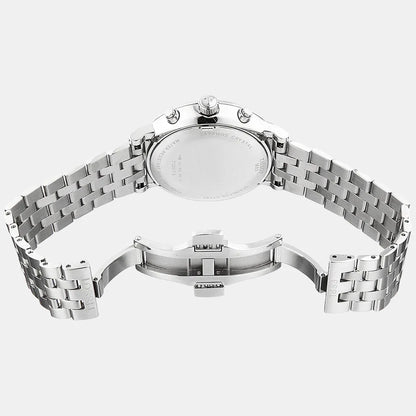 Tissot Carson Men Quartz White Dial Chronograph Stainless Steel Watch T1224171101100