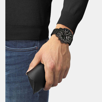 Tissot Supersport Chrono Men Quartz Black Dial Chronograph Stainless Steel Watch T1256173305100