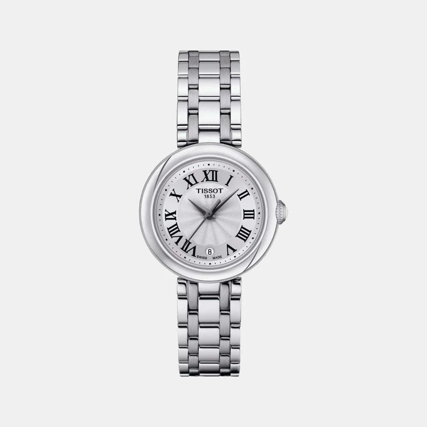 Tissot Bellissima Women Quartz White Dial Analog Stainless Steel Watch T1260101101300