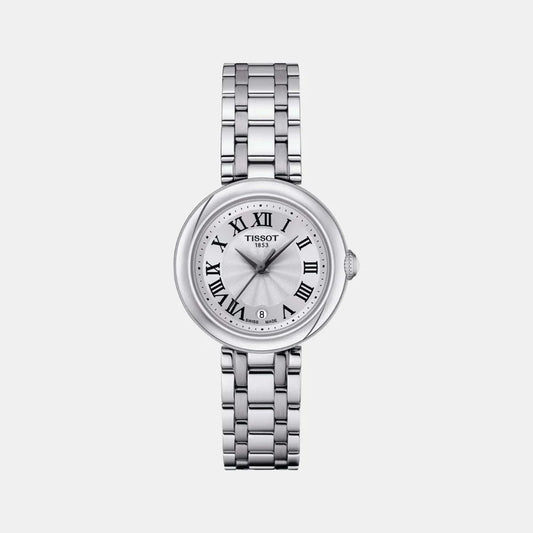Tissot Bellissima Women Quartz White Dial Analog Stainless Steel Watch T1260101101300
