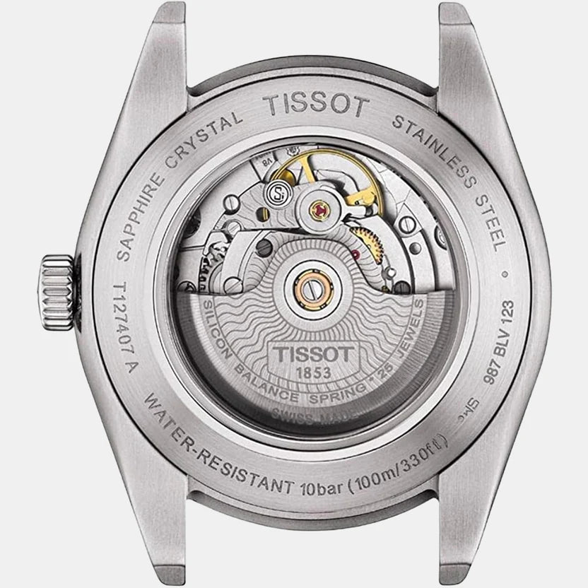 Tissot Gentleman Men Automatic Green Dial Analog Stainless Steel Watch T1274071109101