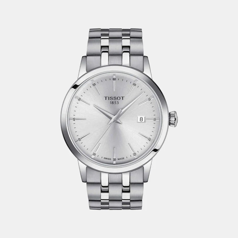 Tissot Classic Dream Men Quartz Silver Dial Analog Stainless Steel Watch T1294101103100