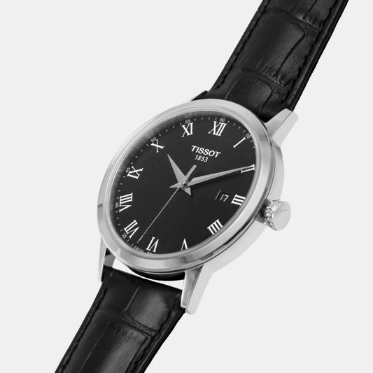 Tissot Classic Dream Men Quartz Black Dial Analog Leather Watch T1294101605300