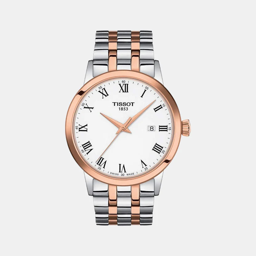 Tissot Classic Dream Men Quartz White Dial Analog Stainless Steel Watch T1294102201300
