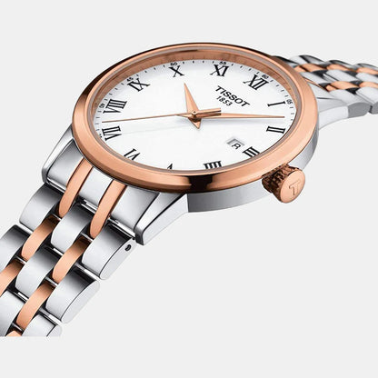 Tissot Classic Dream Men Quartz White Dial Analog Stainless Steel Watch T1294102201300