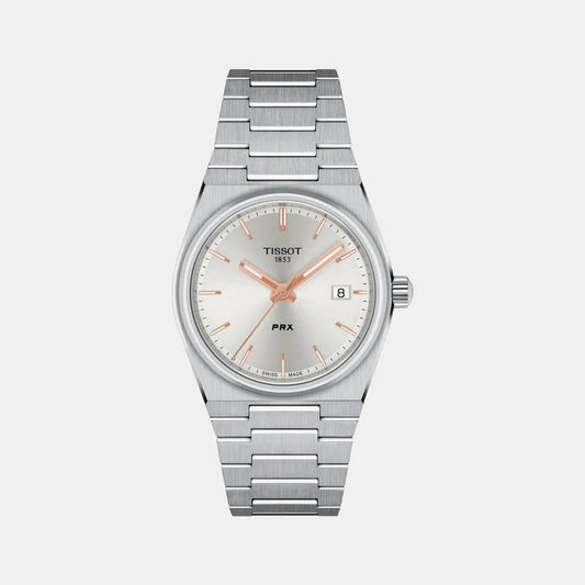 Tissot PRX Women Quartz Silver Dial Analog Stainless Steel Watch T1372101103100