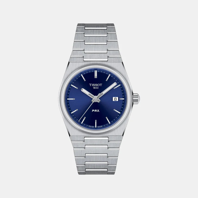 Tissot PRX Unisex Quartz Blue Dial Analog Stainless Steel Watch T1372101104100