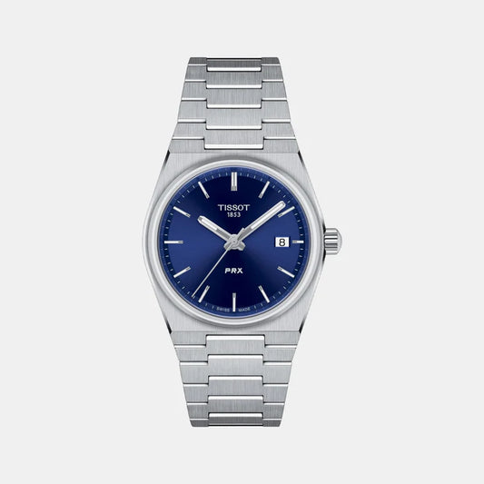 Tissot PRX Unisex Quartz Blue Dial Analog Stainless Steel Watch T1372101104100