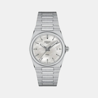 Tissot PRX Women Quartz White Mother Of Pearl Dial Analog Stainless Steel Watch T1372101111100