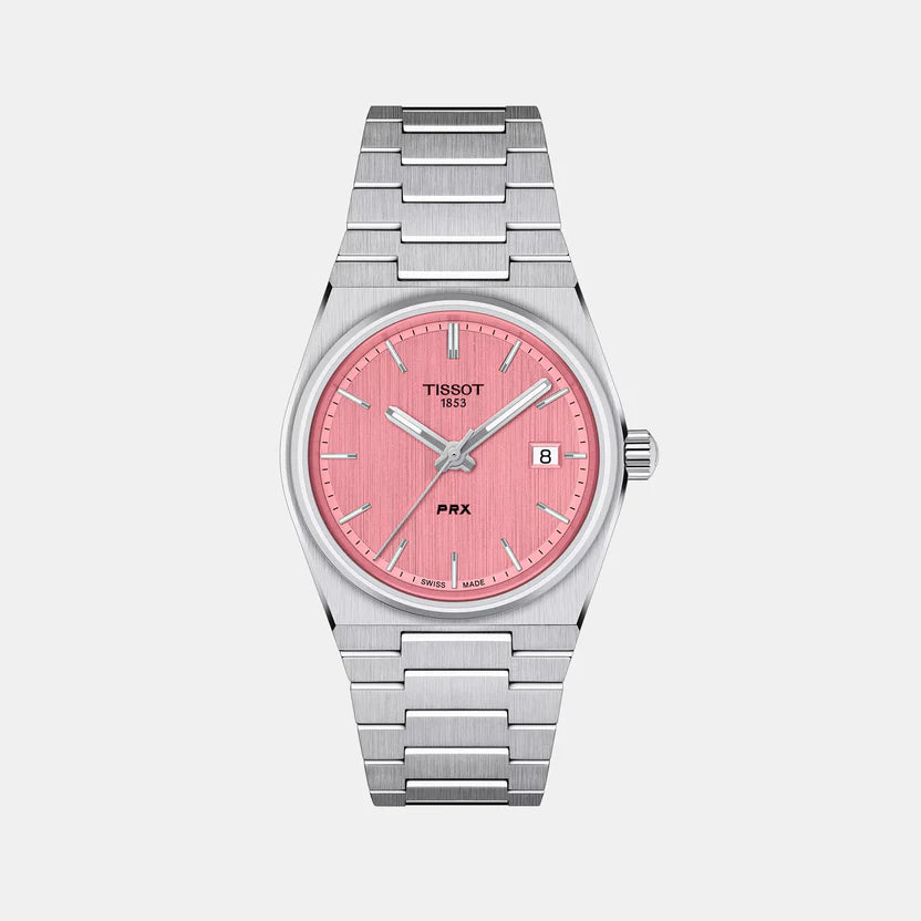 Tissot PRX Women Quartz Pink Dial Analog Stainless Steel Watch T1372101133100