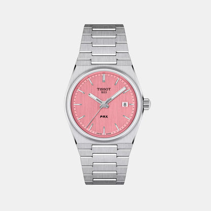 Tissot PRX Women Quartz Pink Dial Analog Stainless Steel Watch T1372101133100