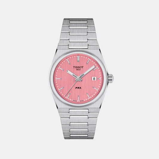 Tissot PRX Women Quartz Pink Dial Analog Stainless Steel Watch T1372101133100