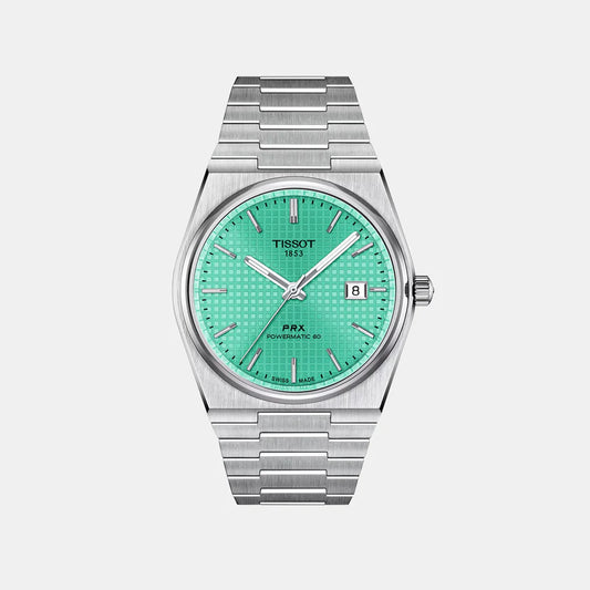 Tissot PRX Men Automatic Light Green Dial Analog Stainless Steel Watch T1374071109101