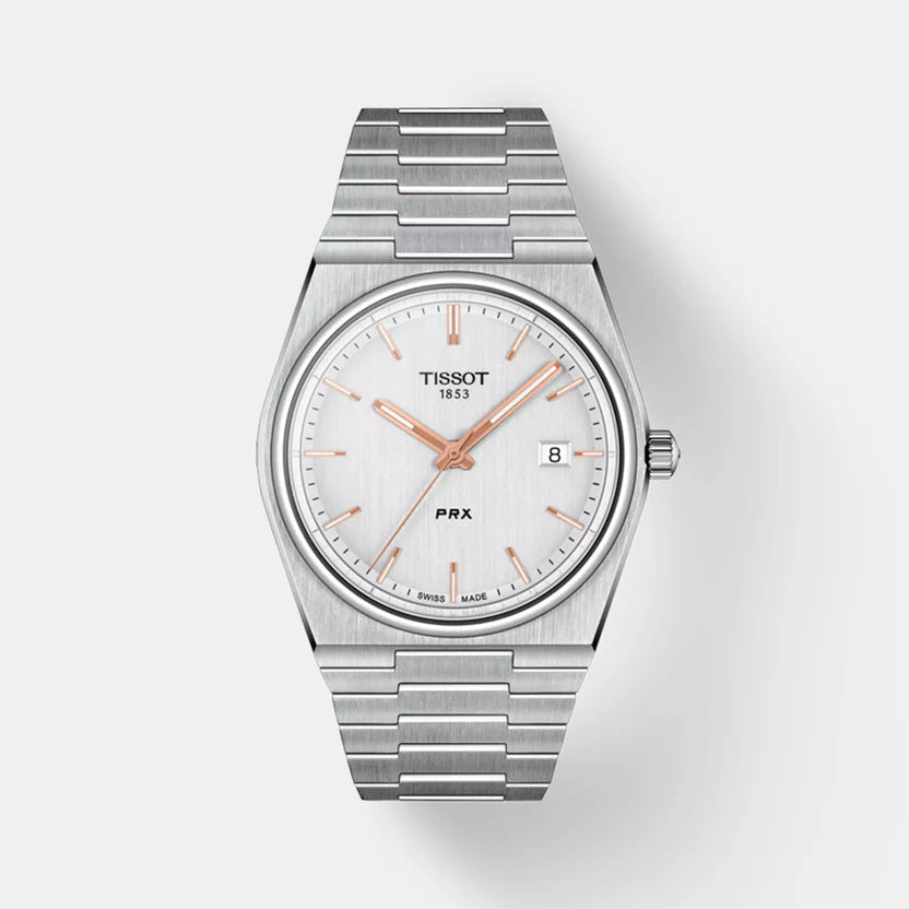 Tissot PRX Men Quartz Silver Dial Analog Stainless Steel Watch T1374101103100