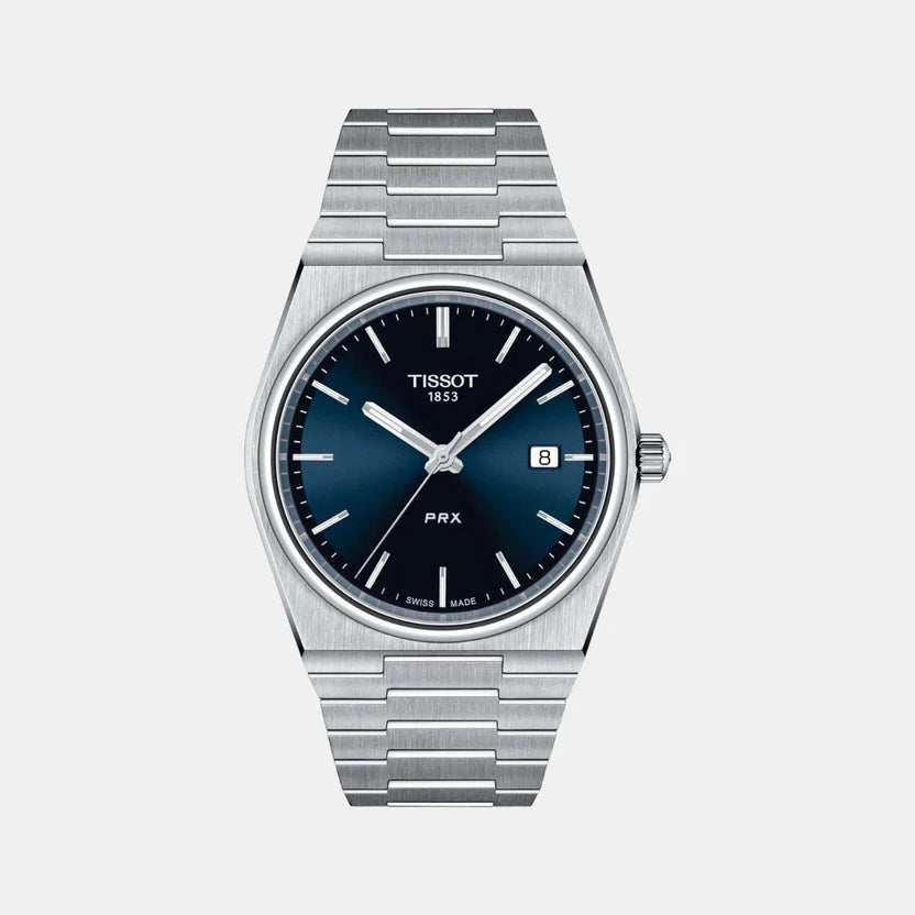 Tissot PRX Men Quartz Blue Dial Analog Stainless Steel Watch T1374101104100