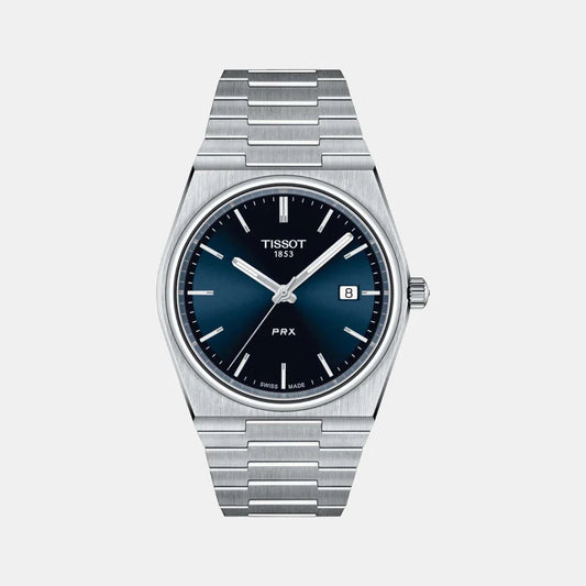 Tissot PRX Men Quartz Blue Dial Analog Stainless Steel Watch T1374101104100