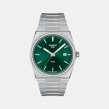 Tissot PRX Men Quartz Green Dial Analog Stainless Steel Watch T1374101109100