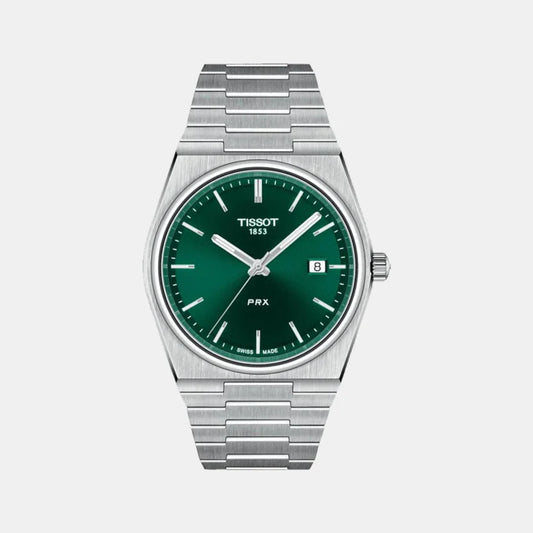 Tissot PRX Men Quartz Green Dial Analog Stainless Steel Watch T1374101109100