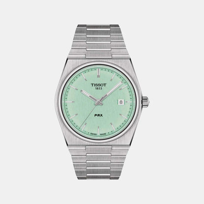 Tissot PRX Men Quartz Light Green Dial Analog Stainless Steel Watch T1374101109101