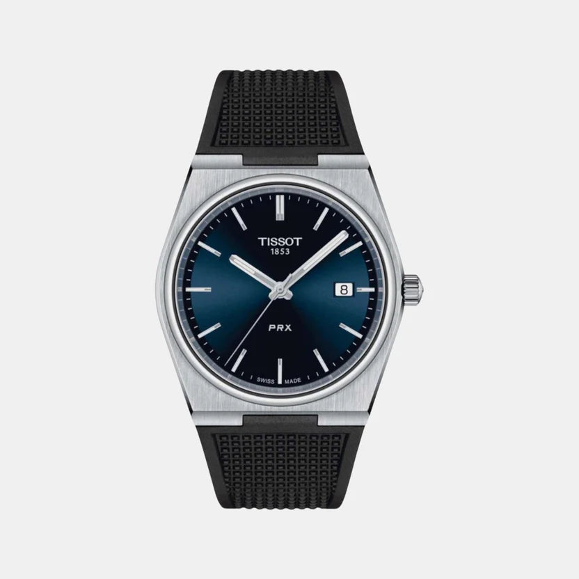 Tissot PRX Men Quartz Blue Dial Analog Silicone Watch T1374101704100