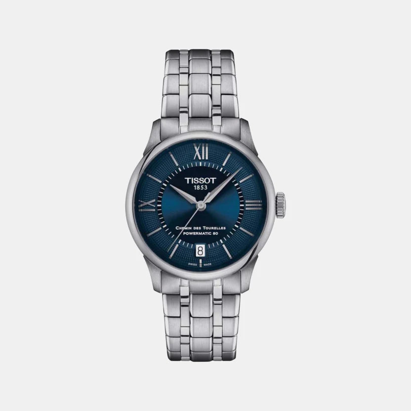 Tissot Chemin Des Tourelles Women Automatic Blue Dial Analog Stainless steel Watch T1392071104800