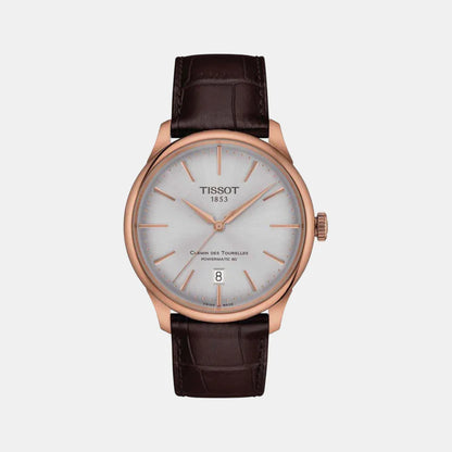 Tissot Chemin Des Tourelles Men Automatic Leather Watch T1398073603100