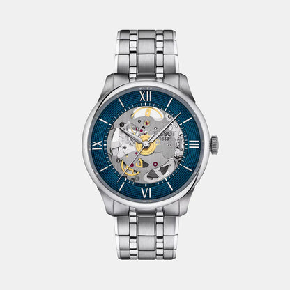Tissot Chemin Des Tourelles Unisex Automatic Blue Dial Analog Stainless Steel Watch T1398361104800