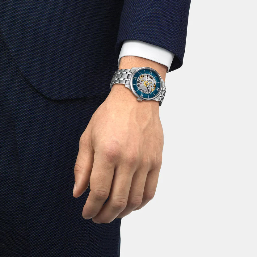 Tissot Chemin Des Tourelles Unisex Automatic Blue Dial Analog Stainless Steel Watch T1398361104800