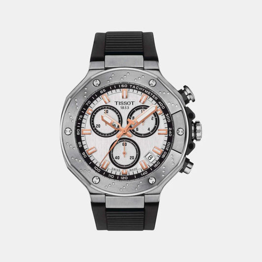 Tissot T-Race Men Quartz White Dial Chronograph Silicone Watch T1414171701100