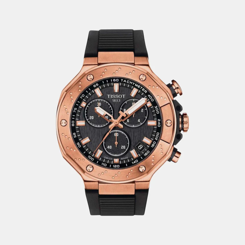 Tissot T-Race Men Quartz Black Dial Chronograph Silicone Watch T1414173705100