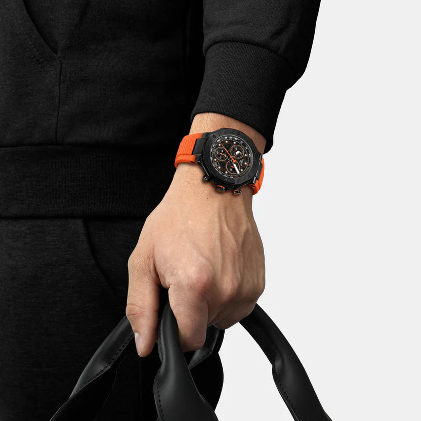 Tissot T-Race Men Quartz Black Dial Chronograph Silicone Watch T1414173705102