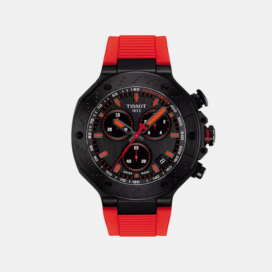 Tissot T-Race Men Quartz Dark Grey Dial Chronograph Silicone Watch T1414173706101