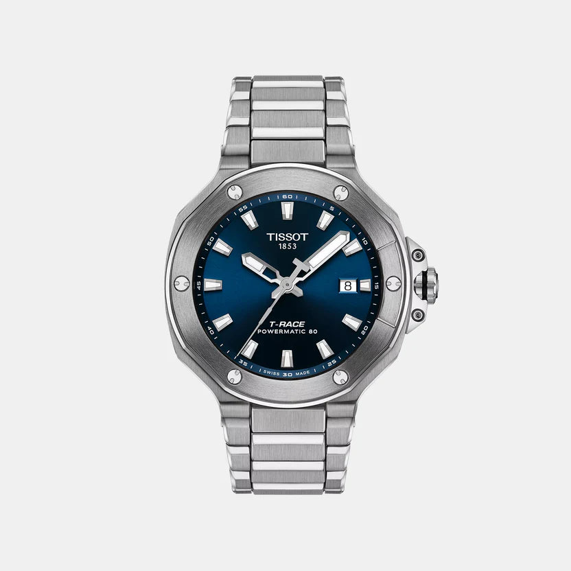 Tissot T-Race Men Automatic Blue Dial Analog Stainless Steel Watch T1418071104100