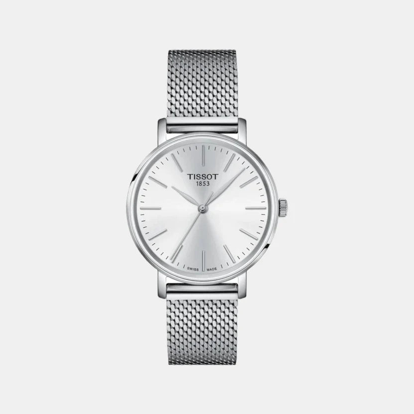 Tissot Everytime Women Quartz White Dial Analog Stainless Steel Watch T1432101101100