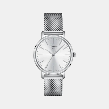 Tissot Everytime Women Quartz White Dial Analog Stainless Steel Watch T1432101101100