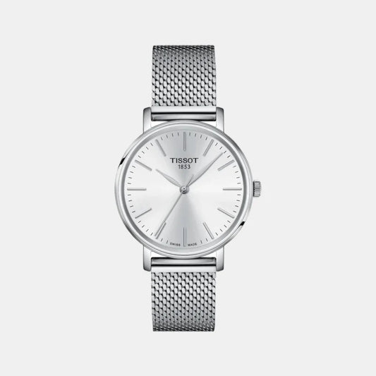 Tissot Everytime Women Quartz White Dial Analog Stainless Steel Watch T1432101101100