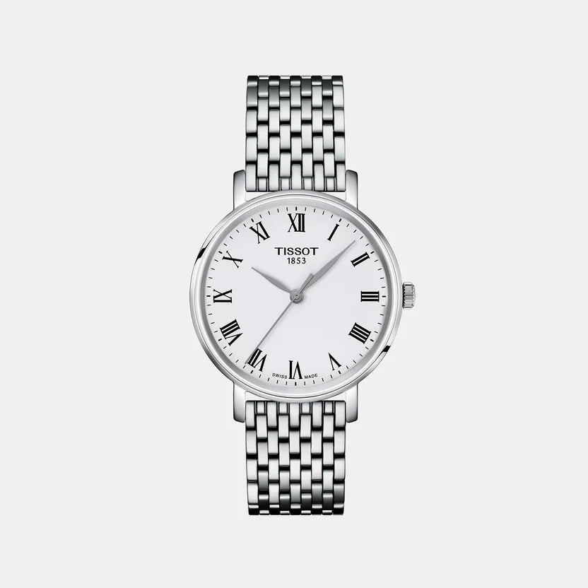 Tissot Everytime Women Quartz Silver Dial Analog Stainless Steel Watch T1432101103300